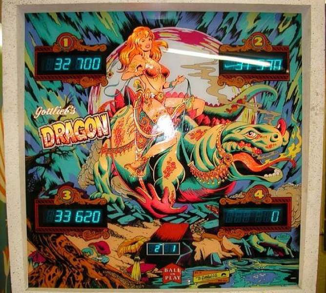 Flipper Dragon (Gottlieb, 1978) — fronton