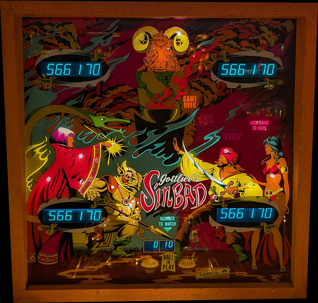 Flipper Sinbad (Gottlieb, 1978) — fronton