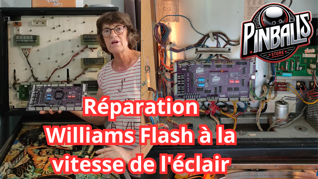 WillFA7 board used to repair a Williams Flash pinball machine (System 3 to 7)