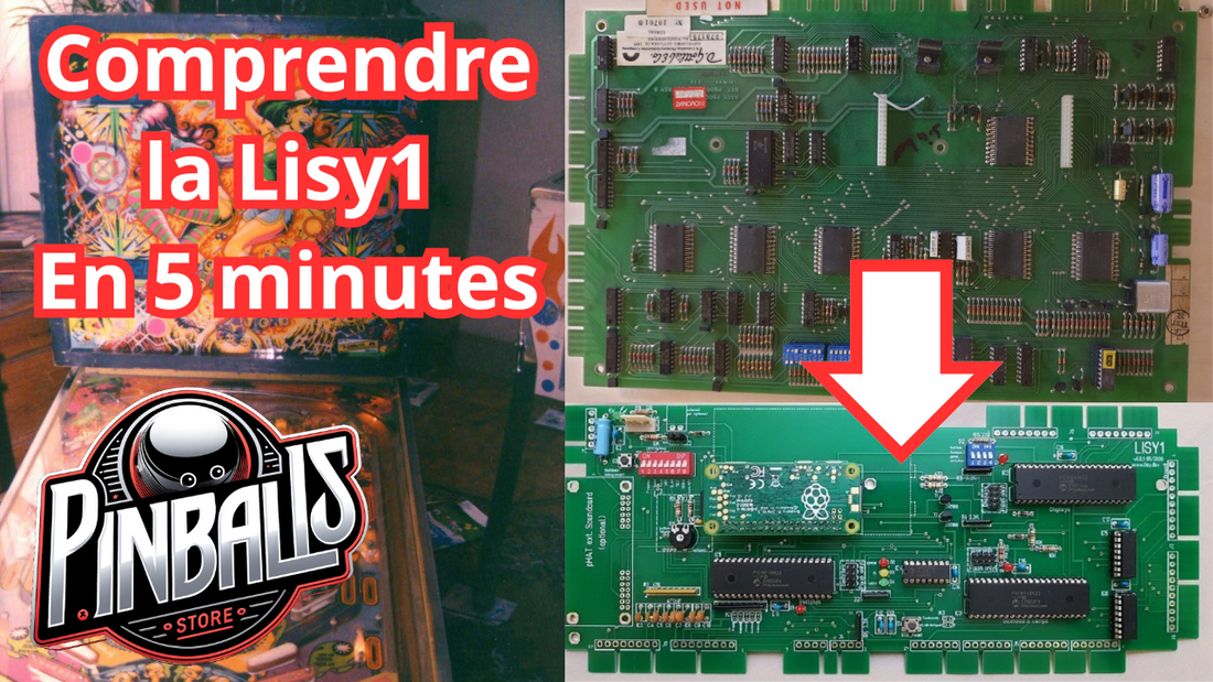 Lisy1 replacement CPU board for Gottlieb System 1 pinball machines