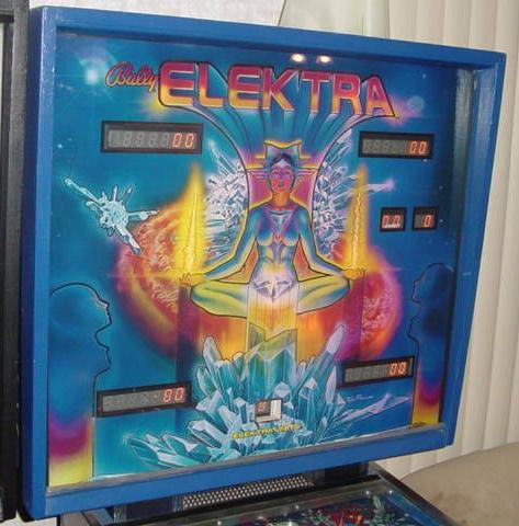 Elektra pinball machine