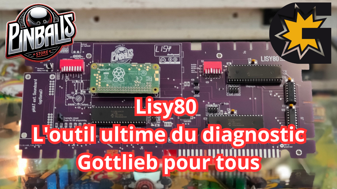 Lisy80 board for troubleshooting Gottlieb System 80, 80A and 80B pinball machines