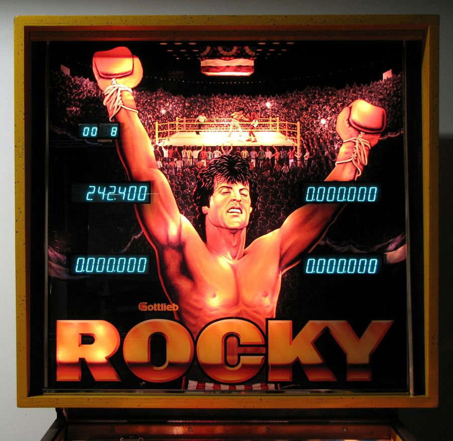 Rocky pinball machine