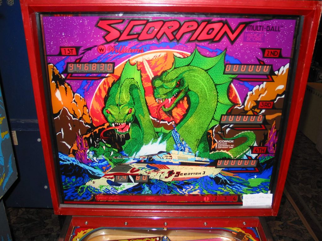 Scorpion pinball machine
