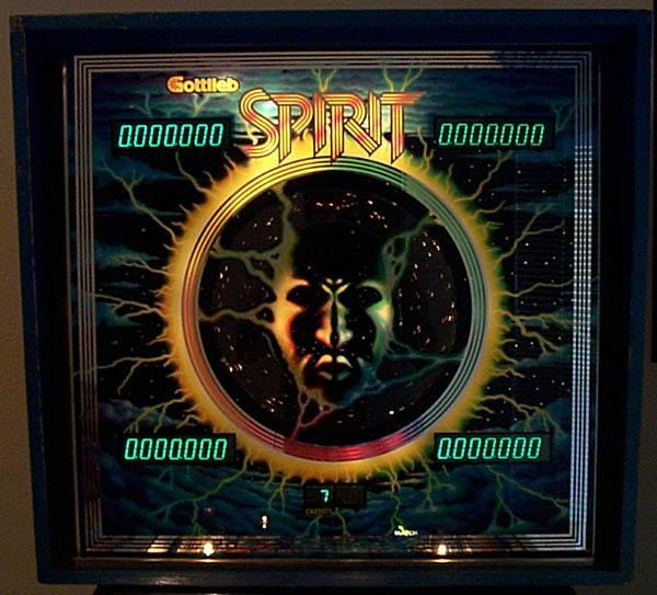 Spirit pinball machine